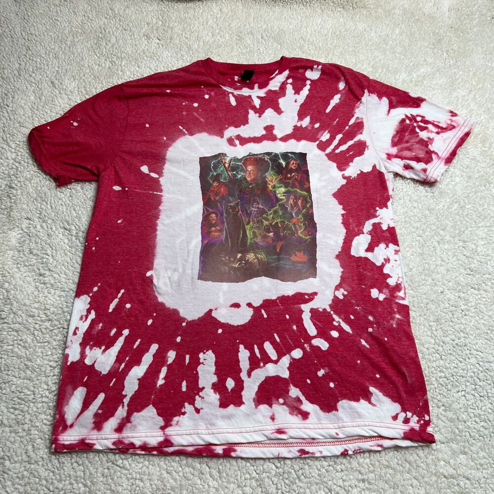 Hocus Pocus Red Bleached Tee Large - Picture 2 of 5